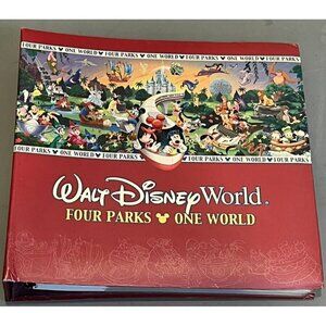 Vintage Walt Disney World Four Parks One World Photo Album 4" x 6" Photos